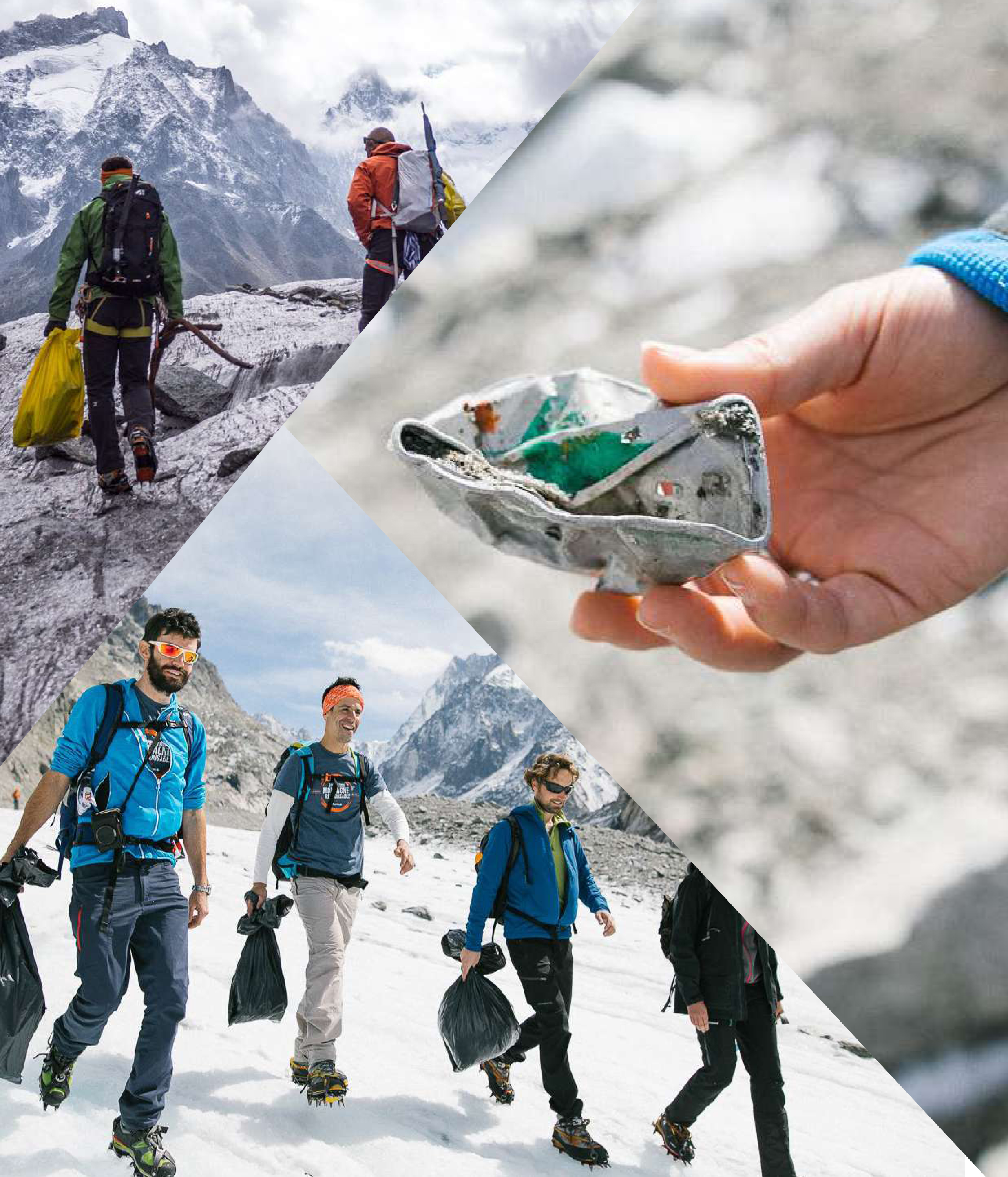 Akcja sprzątania lodowca Mer de Glace (fot. millet.fr)