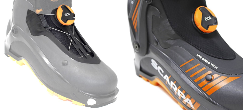 System Boa w butach Scarpa F1 LT Carbon