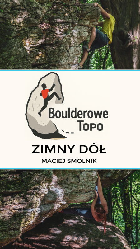 Strona tytułowa przewodnika po rejonie Zimny Dół (fot. boulderowetopo)